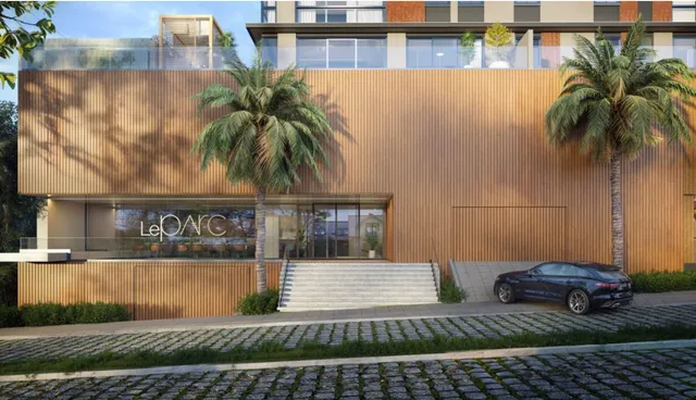 Fachada moderna de um edifício residencial em Lajeado, Brasil.