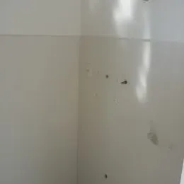 Foto de uma parede branca em um imóvel.