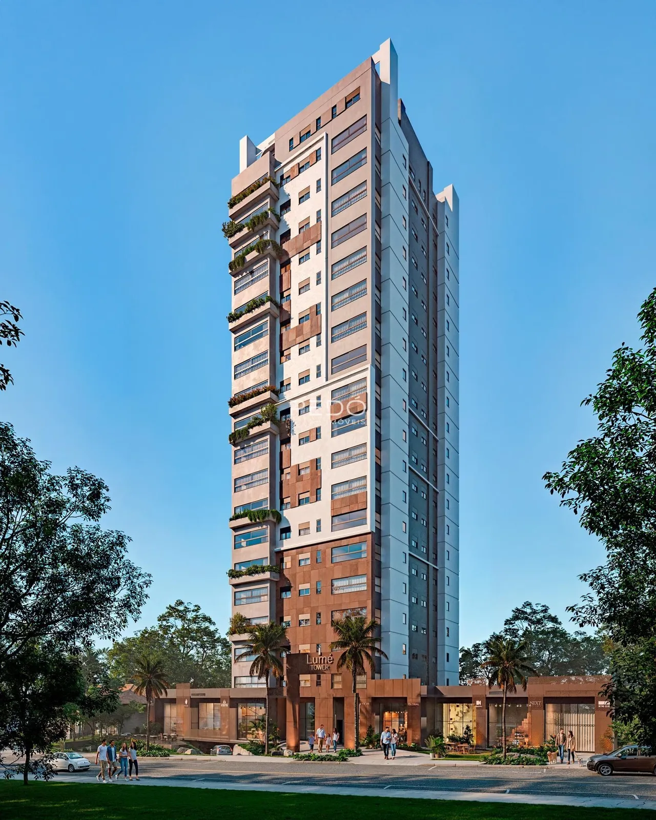 Fachada de um prédio residencial em Lajeado, Brasil.