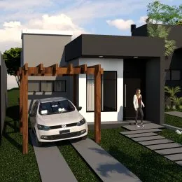 Uma foto da fachada de uma residência em Lajeado, Brasil.