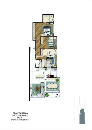 Apartamento com 3 dormitórios, foto 7