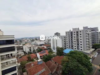 Vista aérea de edifícios residenciais em Lajeado, Brasil.