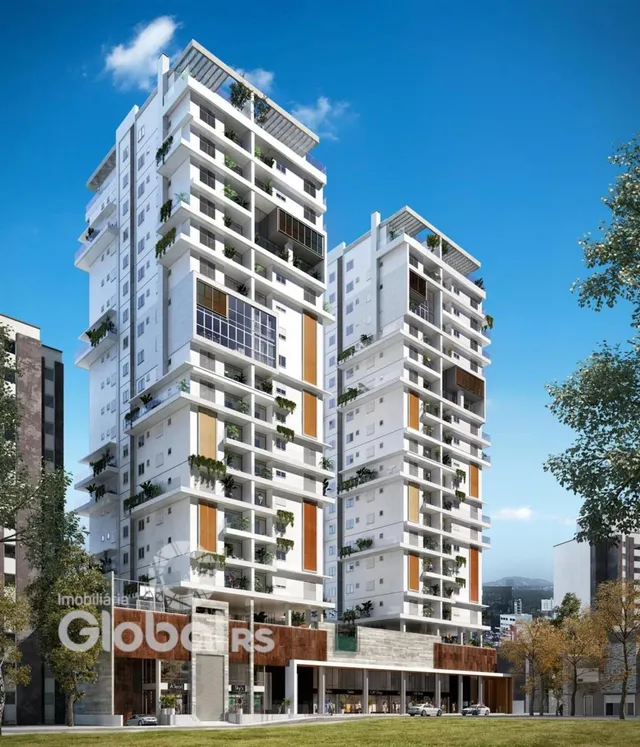 Fachada de um edifício residencial moderno em Lajeado, Brasil.