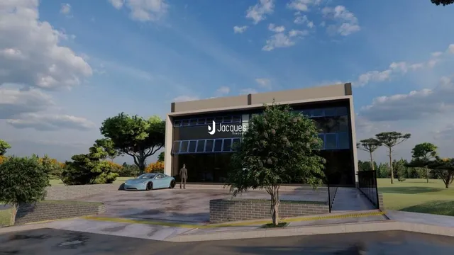 Fachada de um edifício moderno em Lajeado, Brasil.