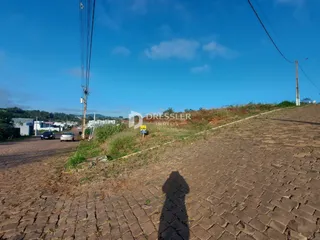 Vista externa da propriedade em Lajeado, Brasil, mostrando a rua e a vegetação.