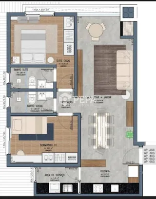 Apartamento com 2 dormitórios, foto 3