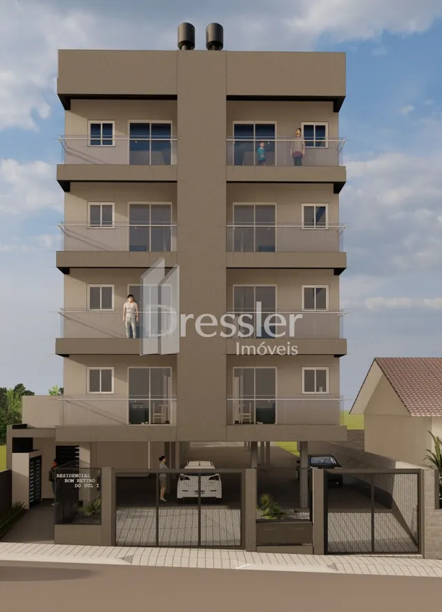 Fachada de um prédio residencial em Lajeado, Brasil.