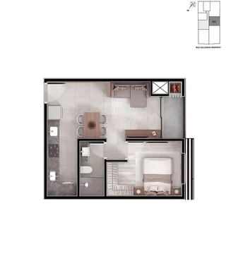 Apartamento com 1 dormitório, foto 16