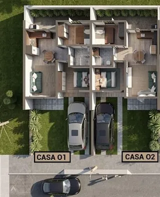 Casa geminada com 2 dormitórios, foto 2