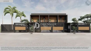 Fachada moderna de uma residência em Lajeado, Brasil.