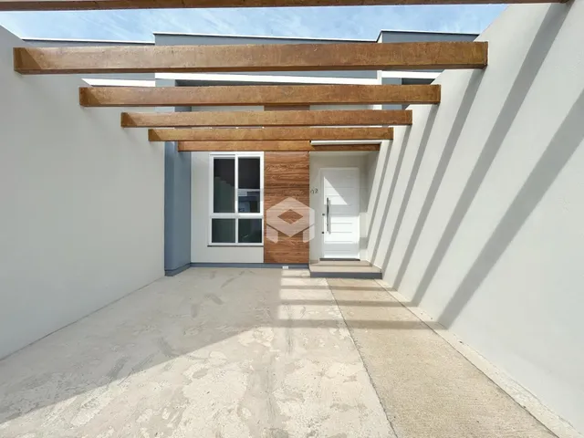 Fachada moderna de uma residência em Lajeado, Brasil.