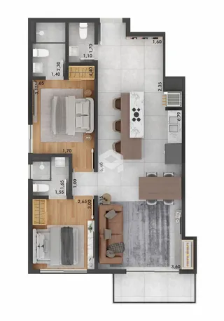 Casa com 2 dormitórios, foto 3