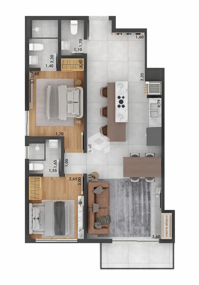 Casa com 2 dormitórios, foto 3