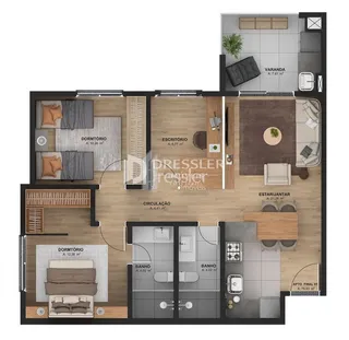 Apartamento com 3 dormitórios, foto 11