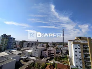 Vista aérea de um conjunto de edifícios residenciais em Lajeado.