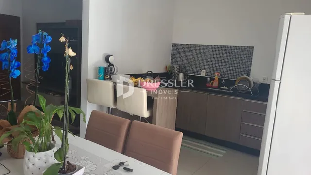 Interior da cozinha e sala de jantar de um imóvel em Lajeado.