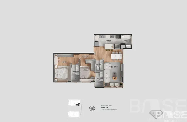Apartamento com 2 dormitórios, foto 2
