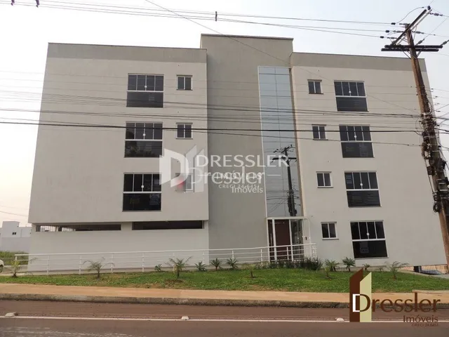 A fachada de um prédio residencial em Lajeado, Brasil.
