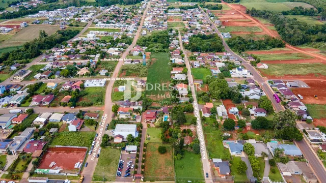 Vista aérea de uma área residencial no Brasil.