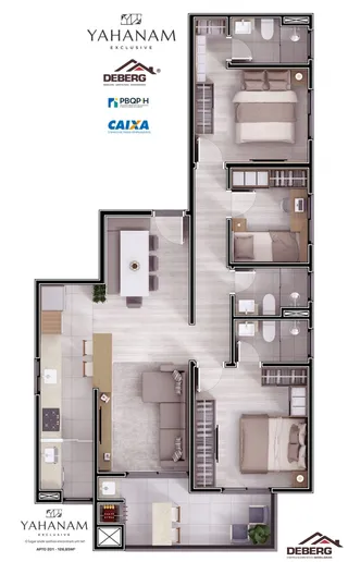Apartamento com 3 dormitórios, foto 10