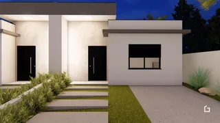 Fachada de uma residência moderna em Lajeado, Brasil.