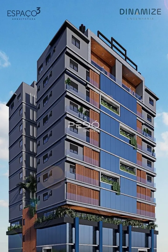 Fachada moderna de um edifício residencial em Lajeado, Brasil.