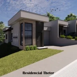 Fachada moderna de uma residência em Lajeado, Brasil.