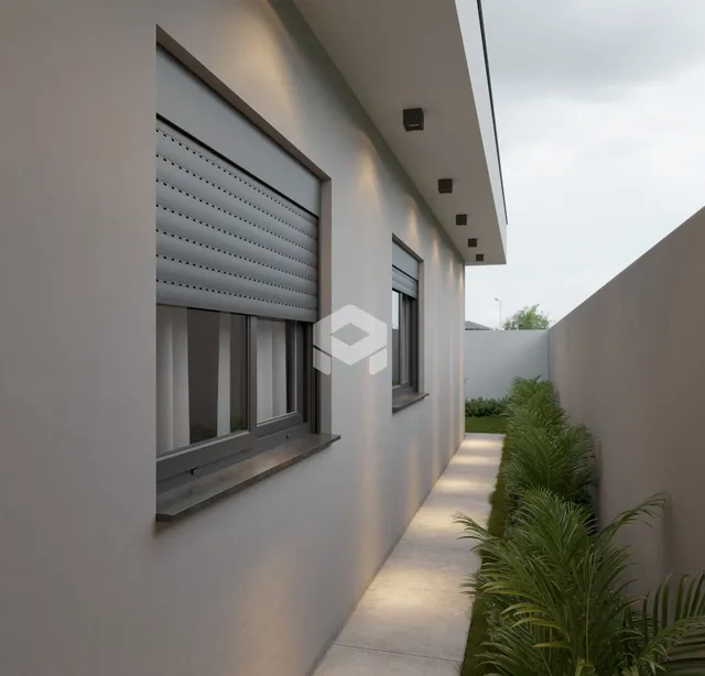 Fachada moderna de uma residência em Lajeado, Brasil.