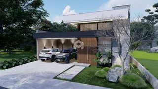 Fachada de uma casa moderna em Lajeado, Brasil.