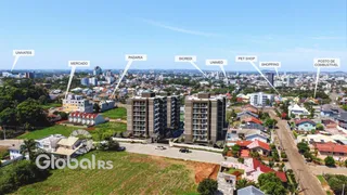 Vista aérea de uma área residencial em Lajeado, Brasil.