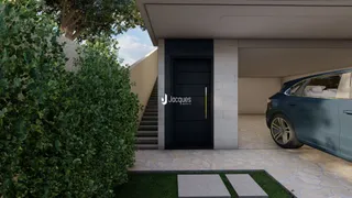 Fachada de uma residência em Lajeado, Brasil, com entrada moderna.