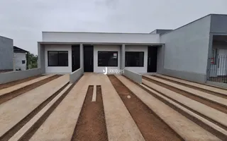 Fachada moderna de uma residência em Lajeado, Brasil.