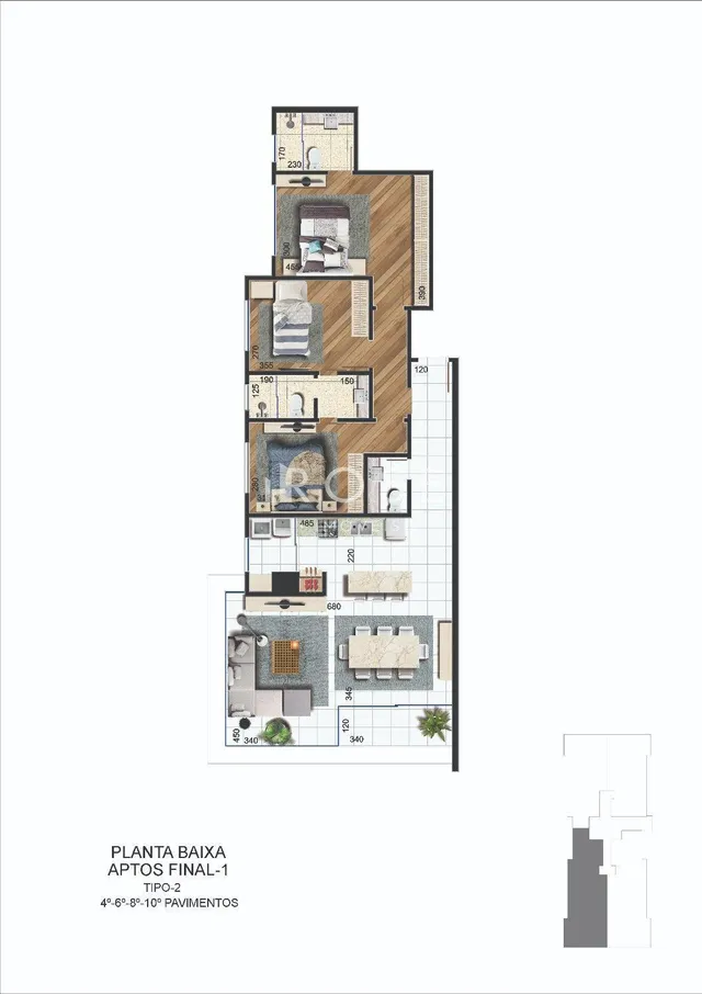 Apartamento com 3 dormitórios, foto 3