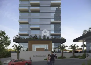 Fachada moderna de um edifício residencial em Lajeado.