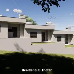 Fachada externa de uma residência em Lajeado, Brasil.