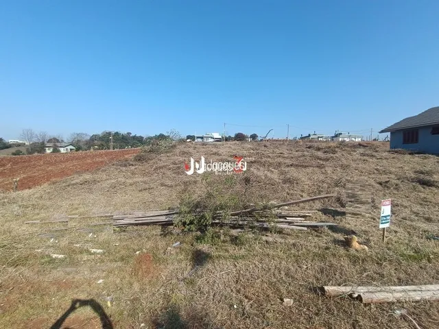 Vista de uma área de terreno gramado e seco em Lajeado.
