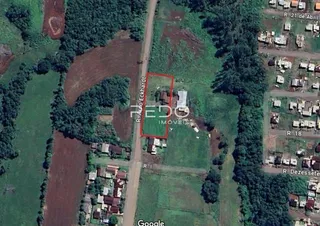 Vista aérea de uma propriedade rural em Lajeado, Brasil.