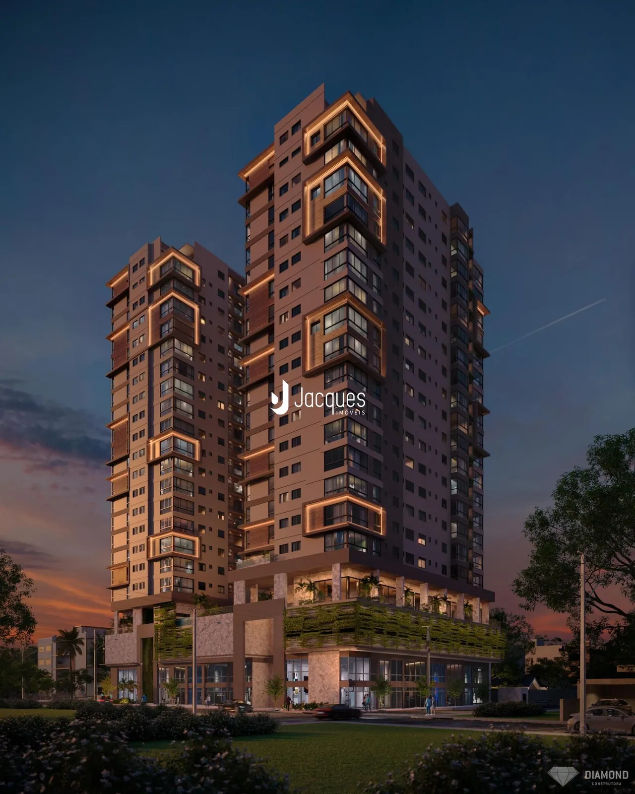 Fachada de um edifício residencial em Lajeado.