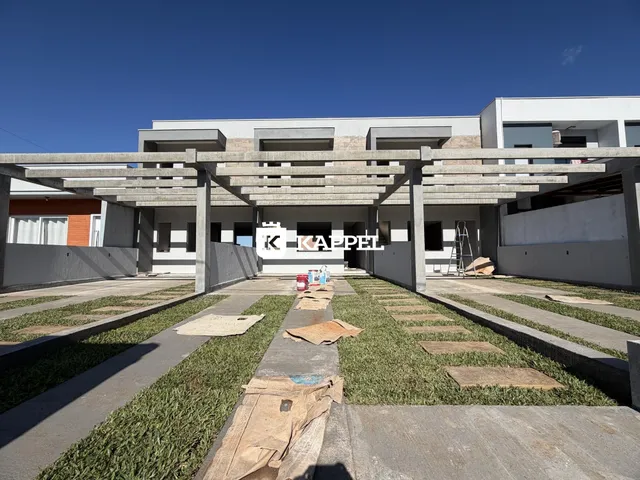 Foto da fachada de uma construção residencial em Lajeado, Brasil.