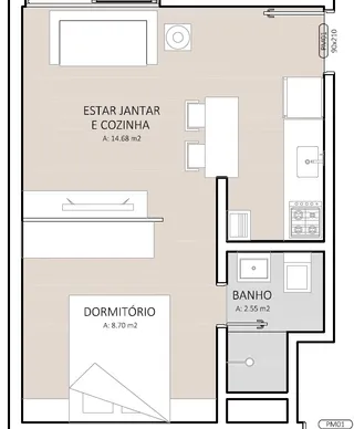 Kitnet com 1 dormitório, foto 6