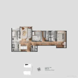 Apartamento com 2 dormitórios, foto 3