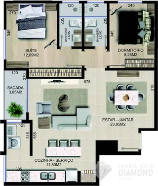 Apartamento com 2 dormitórios, foto 8