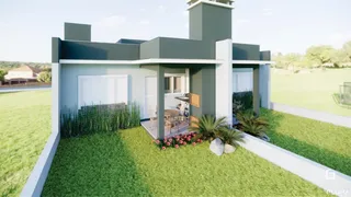 Fachada moderna de uma residência em Lajeado, Brasil.