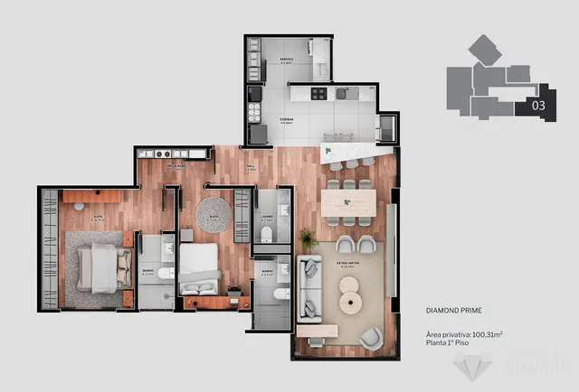 Apartamento com 2 dormitórios, foto 4