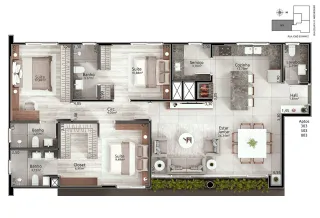 Apartamento com 3 dormitórios, foto 21
