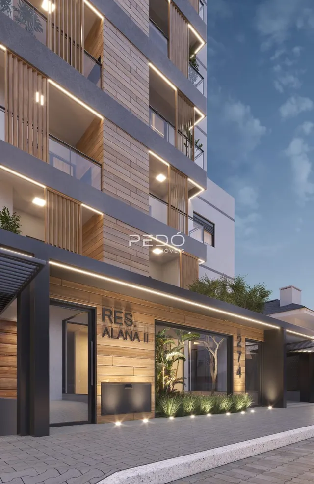 Fachada moderna de um prédio residencial em Lajeado, Brasil.