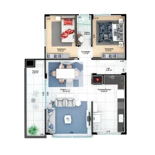 Apartamento com 2 dormitórios, foto 9