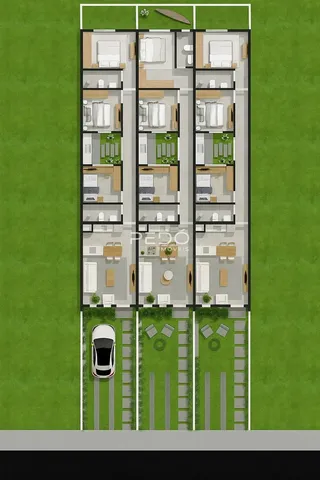 Planta baixa de um imóvel residencial em Lajeado, Brasil.