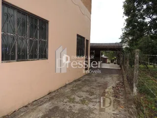 Fachada externa de uma residência em Lajeado, Brasil.