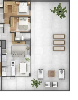 Planta baixa de um imóvel residencial em Lajeado, Brasil.